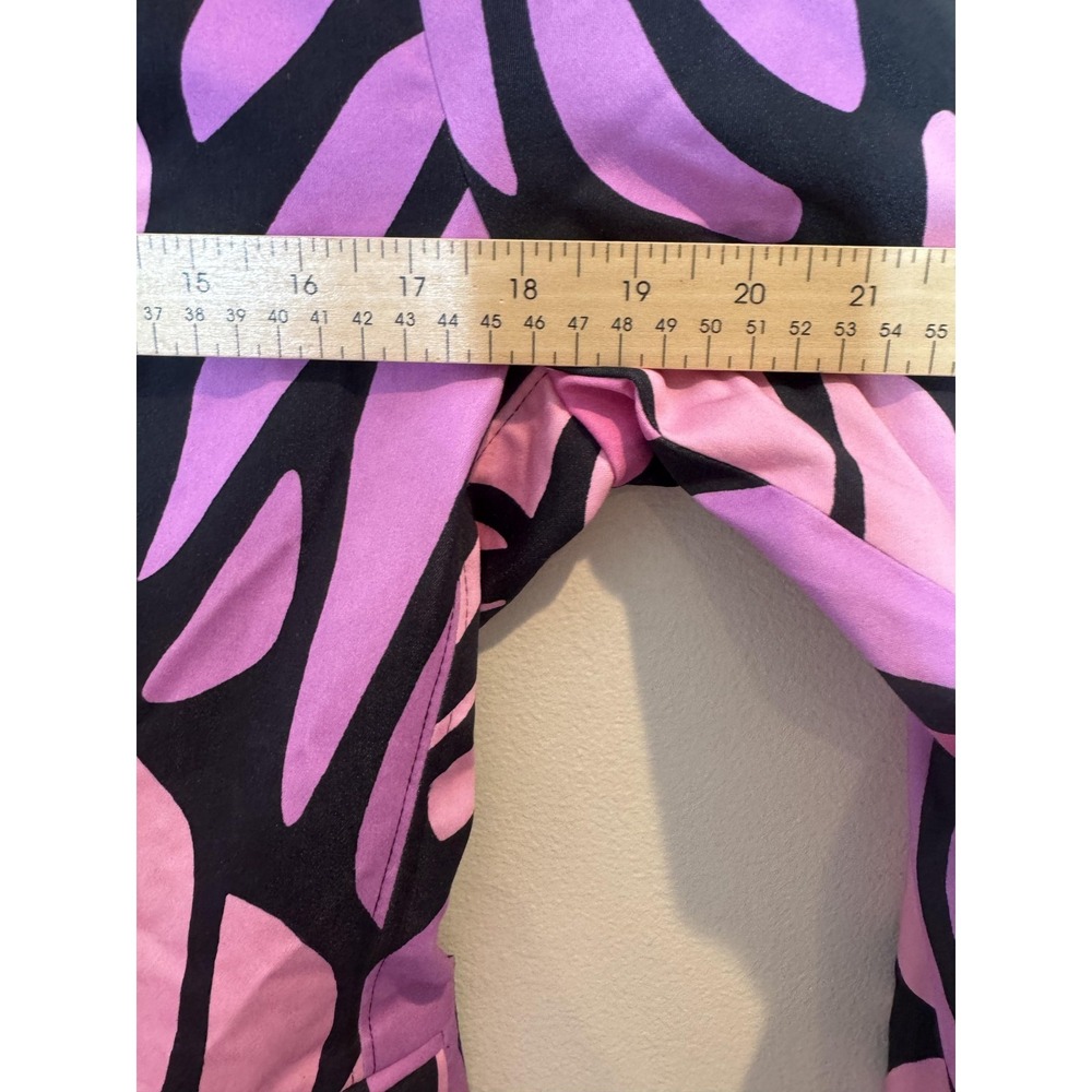 Natori Blazer Womens 6 Pink Purple Animal Print Cotton‎ Blend Suit Jacket - Picture 4 of 9